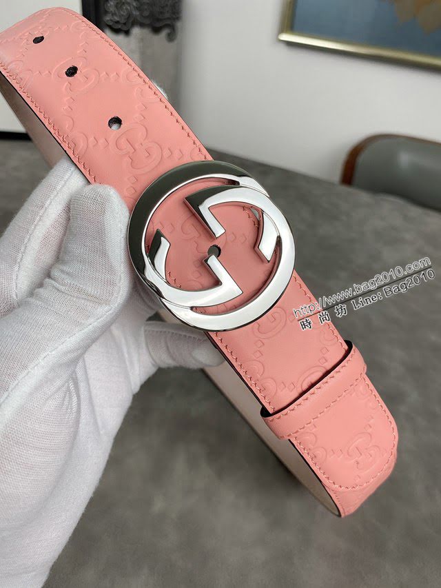 Gucci經典皮帶 古奇雙G板扣腰帶  jjp1335